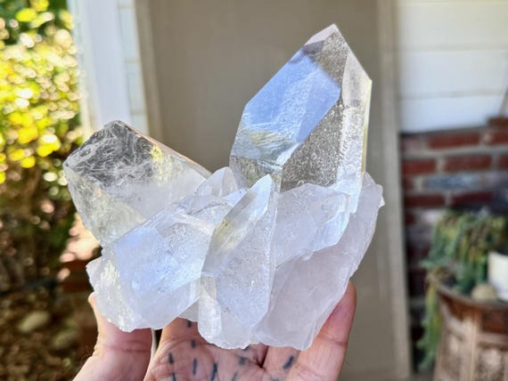 Starbrary Quartz, AAA Water Clear & Self-Standing, 1.3 Kilo, Channeling Formation, Corinto, Minas Gerais, Brazil V126