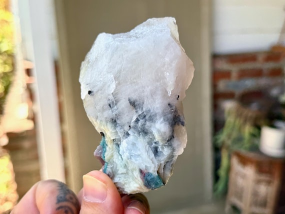 Paraiba Tourmaline Quartz, Bicolor Pink and Blue, 212g, New Find, Rio Grande Del Norte, Brazil V646