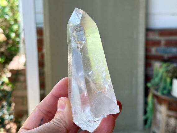 Lemurian Quartz, Water Clear & ET Double Termination, 407g, New Find, Bahia, Brazil W612