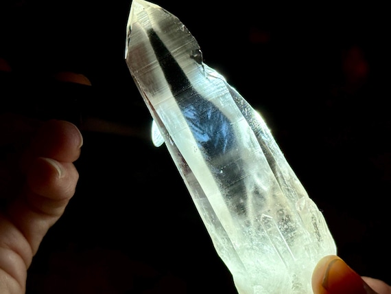 Blue Needle Lemurian Quartz, AAA Water Clear, 102g, New Find, Bahia, Brazil A087