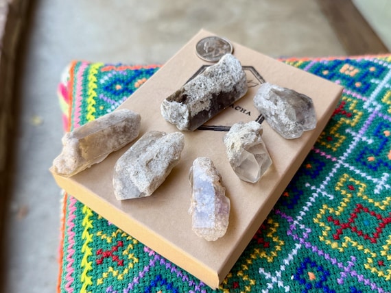 Kaolinite Quartz Lot, 6 pcs, Purification & Detoxification, Corinto, Minas Gerais, Brazil B281