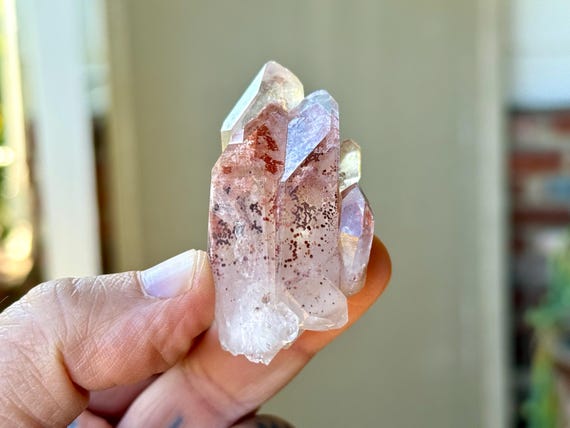 Pink Lithium Phantom Quartz, Double Terminated, 46g, Energetic Balance & Relaxation, Minas Gerais, Brazil A162