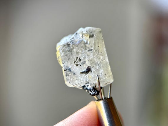 Phenakite Crystal with Dravite, All Natural Phenacite, 2.8g, New Find, Crown Chakra, Highest Vibration, Madagascar T486