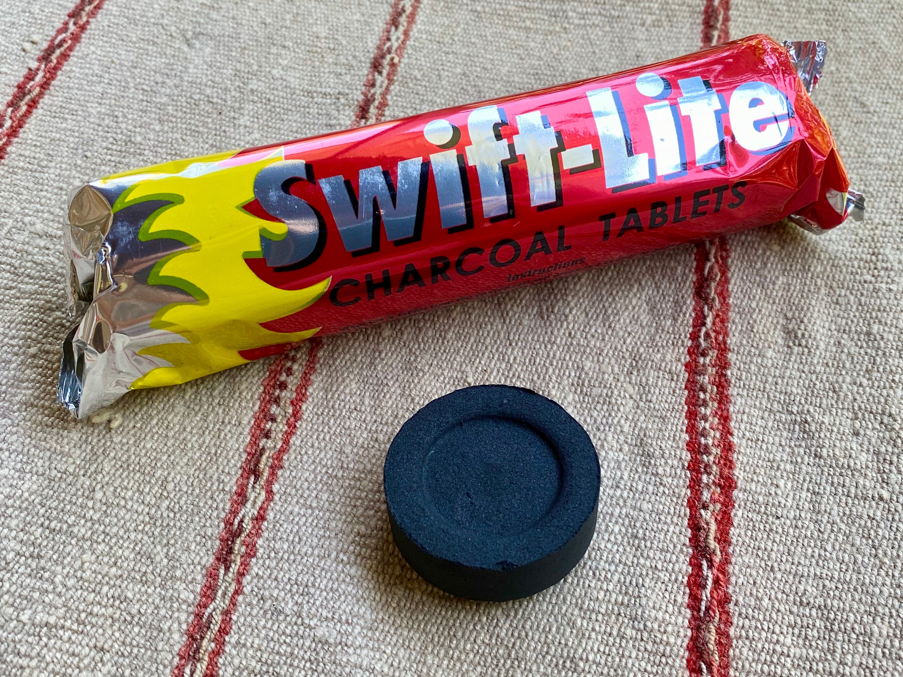 Charcoal Discs for Burning Powder and Resin Incense, 1 Roll (10 Discs