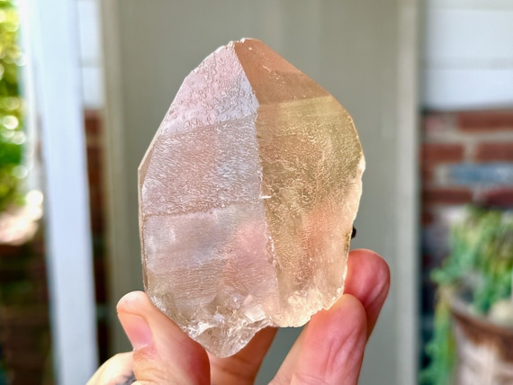 Ancient Sage Tangerine Quartz, Hydrothermally Etched with Raised Record Keepers, 335g, Spiritual Transformation, Para, Brazil V198