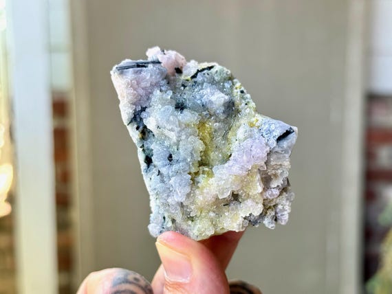 Canga Rose Quartz with Blue Tourmaline, 136g, Rare Find, Crystallized Rose Quartz, Taquaral, Minas Gerais, Brazil W843
