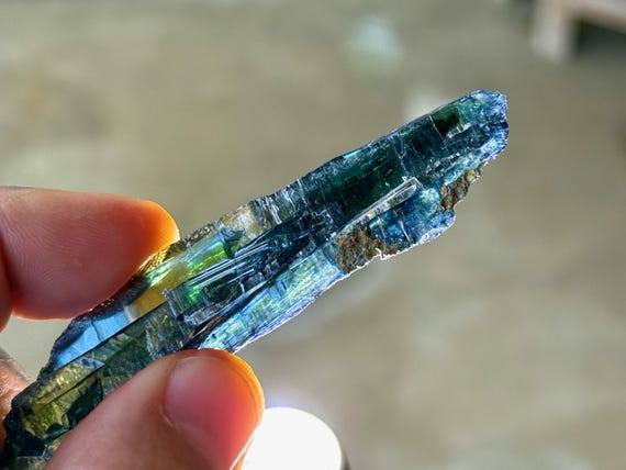 Vivianite, Blue & Green Hues, Natural Formation, 14g, Heart Chakra, Visualization and Forgiveness, Amazonas, Brazil A485
