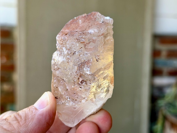 Ancient Sage Tangerine Quartz, Hydrothermally Etched, 128g, Spiritual Transformation & Evolution, Para, Brazil B490