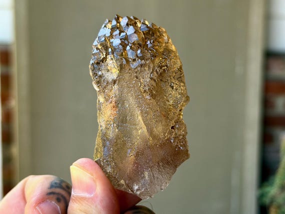 Smoky Ice Quartz, Hydrothermally Etched, 126g, Spiritual Evolution & Transformation, Diamantina, Minas Gerais, Brazil B239