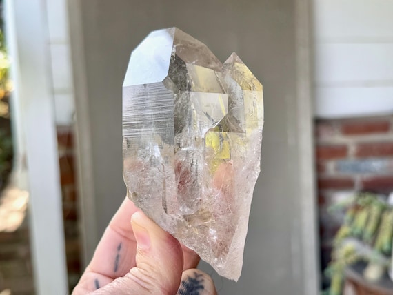 Cathedral Quartz with Time Link Activation, Water Clear, 415g, New Find, Minas Gerais, Brazil X596