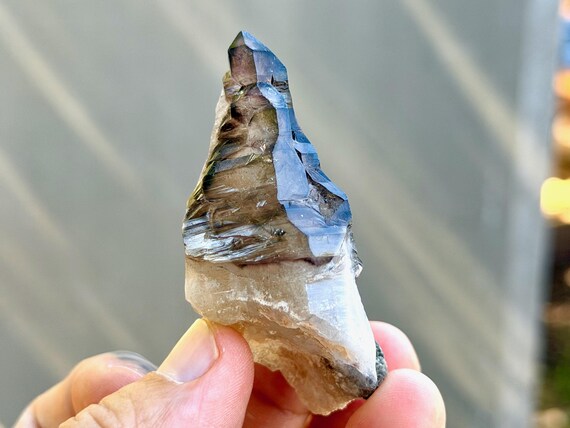 Elestial Smoky Quartz & Amethyst, 54g, New Find, Aracuai, Minas Gerais, Brazil B635