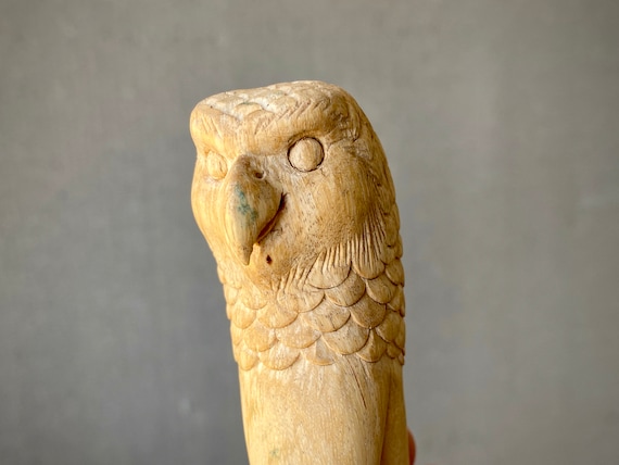 Owl Totem Kuripe, Solid Wood Single Block Kuripe, Hand Carved Shamanic Self-Applicator Pipe