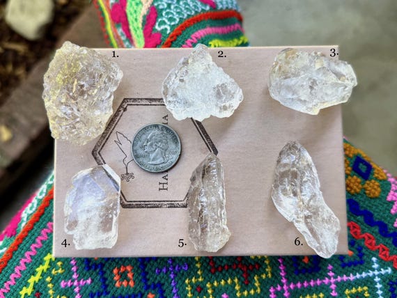 Ice Quartz, Water Clear & Hydrothermally Etched, Choose ONE of Six, Spiritual Evolution, Diamantina, Minas Gerais, Brazil T769