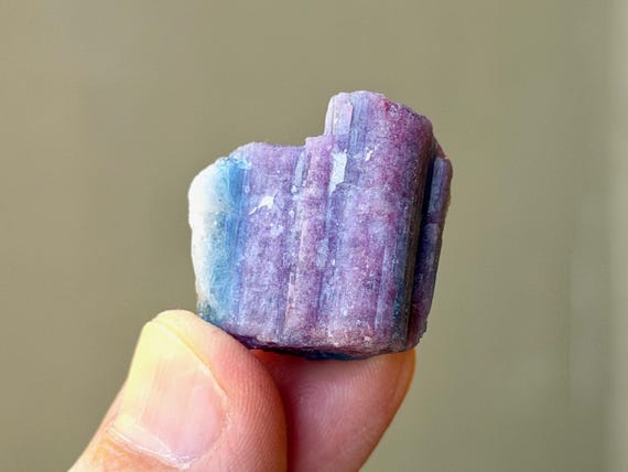 Paraiba Tourmaline, Bicolor Pink & Blue, 17g, New Find, Rio Grande Del Norte, Brazil B342