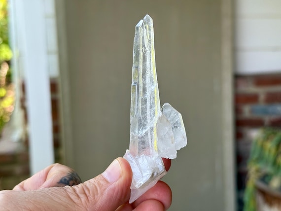 Laser Quartz, Tantric Twin with Child, 38g, Crystal for Directing Energy, Diamantina, Minas Gerais, Brazil T390