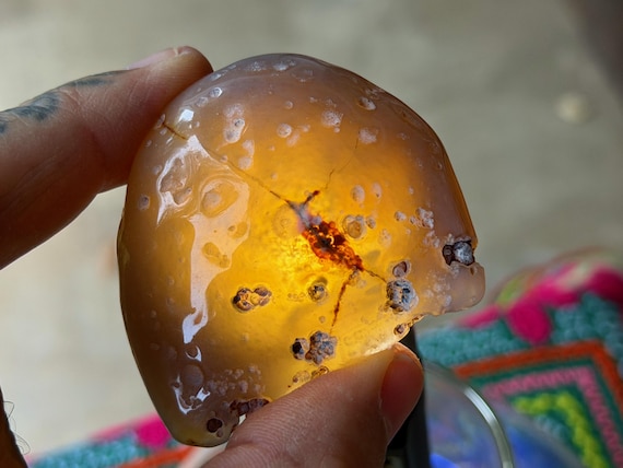 Enhydro Ocean Agate with Ancient Moving Water, 78g, Earth & Water Elements, Stability and Self-Reliance, Brazil A922