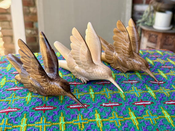 Hummingbird Kuripe, Shamanic Self-Applicator Pipe, Hand Carved from Tropical Wood