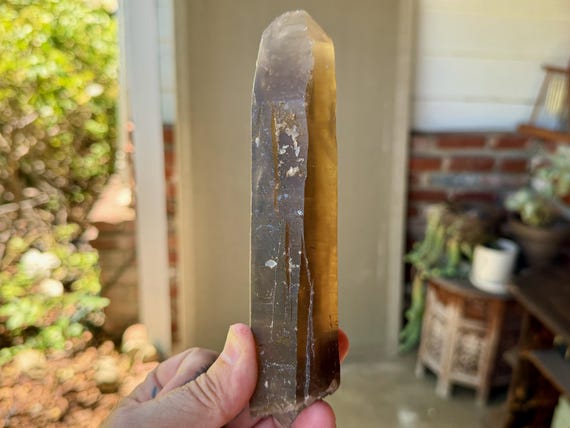 Smoky Cathedral Laser Quartz, Double Terminated, 316g, New Find, Root Chakra, Nigeria V477