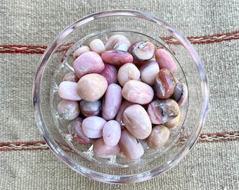 Andean Pink Opal, Natural Peruvian Pink Opal Polished Tumbles, Heart Chakra Stone, Calming Energies, Peru OP02