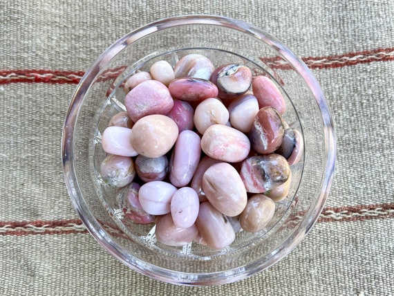 Andean Pink Opal, Natural Peruvian Pink Opal Polished Tumbles, Heart Chakra Stone, Calming Energies, Peru OP02
