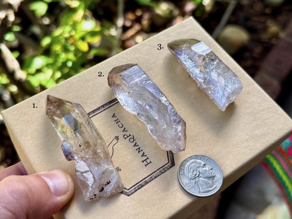 Red Hematite Quartz, Water Clear, Choose ONE of Three, Root Chakra, Diamantina, Minas Gerais, Brazil T847