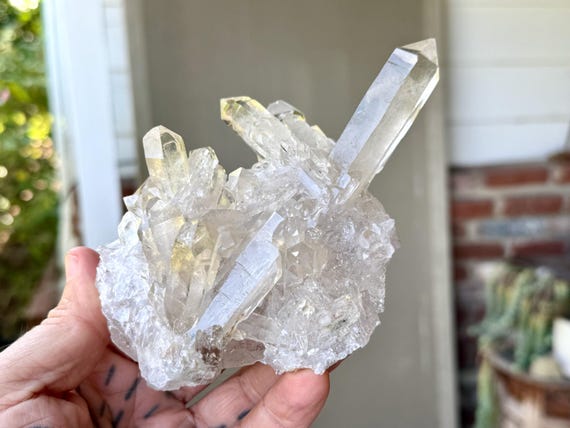 Golden Healer Quartz Cluster, Zeca de Souza, Water Clear & Self-Standing, 554g, Corinto, Minas Gerais, Brazil V304