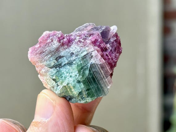 Unicorn Stone Quartz, Lepidolite, Pink & Green Tourmaline, 47g, Coronel Murta, Minas Gerais, Brazil T830