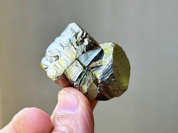 Pyrite Cluster, Natural Cubic Formation with Etched Facets, 91g, New Find, Protection and Manifestation Crystal, Huanuco Province, Peru S565
