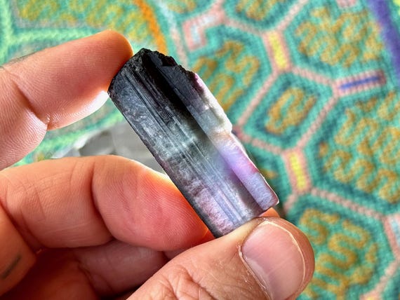 Paraiba Tourmaline, Multicolor Pink, Purple & Blue Tourmaline, 18.7g, Old Stock, Rio Grande Del Norte, Brazil S233