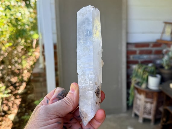 White Halloysite Quartz, Angel Phantom Crystal, 287g, Old Find, Auric Clearing & Crown Chakra Activation, Boyaca, Colombia W266