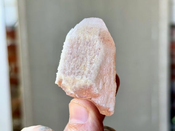 Pink Dreamsicle Lemurian Quartz with White Frost, 76g, Dream Coat Lemurian, Minas Gerais, Brazil S149a