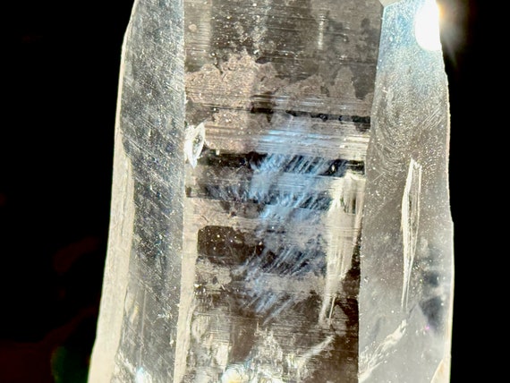 Blue Needle Lemurian Quartz, Water Clear, 435g, New Find, Highest Quality, Bahia, Brazil X935