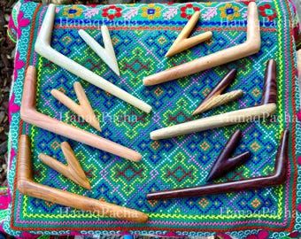 Kuripe & Tepi Set, Choose ONE of Six, Solid Wood, Single Block, Handmade Shamanic Applicator Pipes