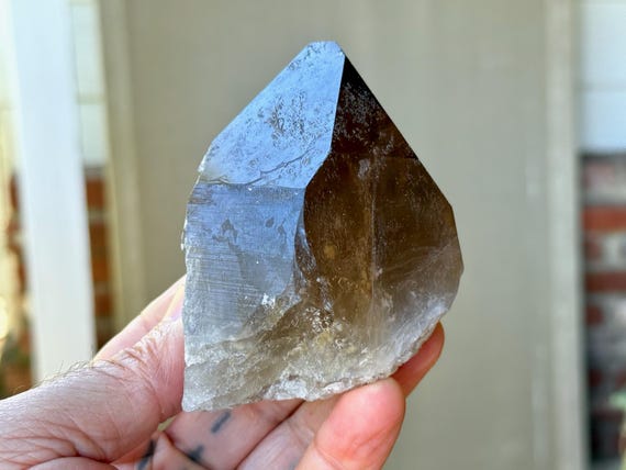 Smoky Quartz, Mild Citrine Inclusion, 347g, Root Chakra, Grounding & Protection, Minas Gerais, Brazil V130