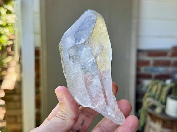 Trigonic Dissolution Quartz from Francisco Sa, 330g, Channeling Formation, Spiritual Evolution and Transformation, Minas Gerais, Brazil W823