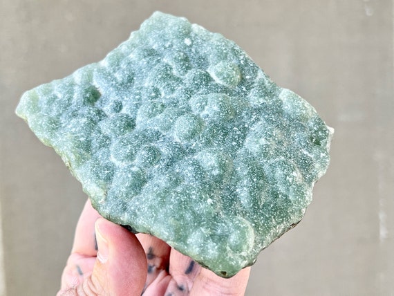 Prehnite Crystal, Natural Botryoidal Plate Formation, 342g, Crystal for Lucid Dreaming & Extraterrestrial Contact, India X214
