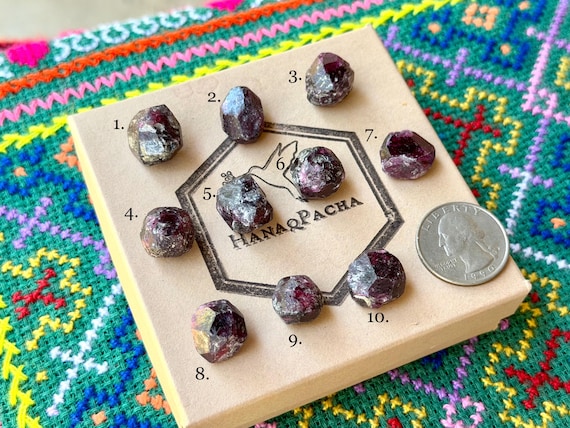 Almandine Red Garnet, Natural Raw & Unpolished, Choose ONE of Ten, Old Find, Tocantins, Brazil B417