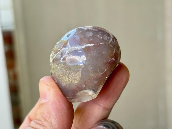 Enhydro Ocean Agate with Ancient Moving Water, 57g, Rare Find, Earth and Water Elements, Stability and Self-Reliance, Brazil A435