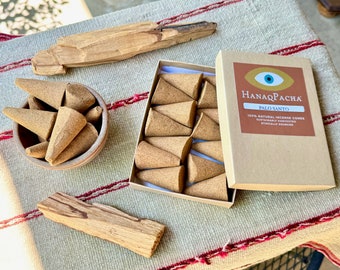 Palo Santo Incense Cones, 100% Natural, Ethically & Sustainably Harvested in Peru, Cleansing and Purification