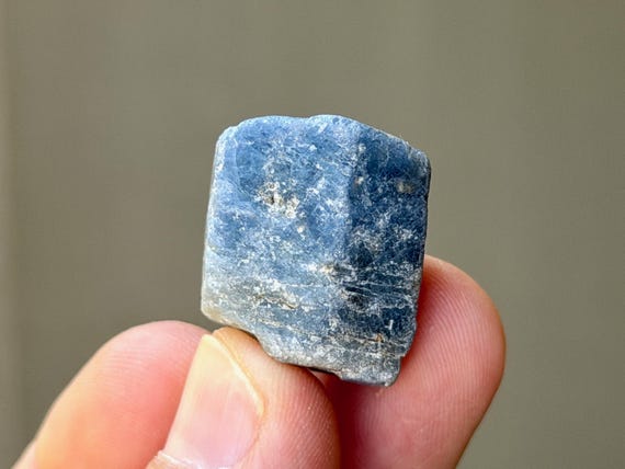 Blue Sapphire, Double Terminated, 20g, Throat & Third Eye Chakra, Prosperity and Abundance, India B372