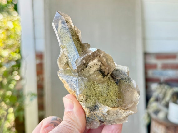 Lodolite Quartz with Yellow Sulfite Inclusion, 309g, New Find, Highest Quality, Minas Gerais, Brazil X993