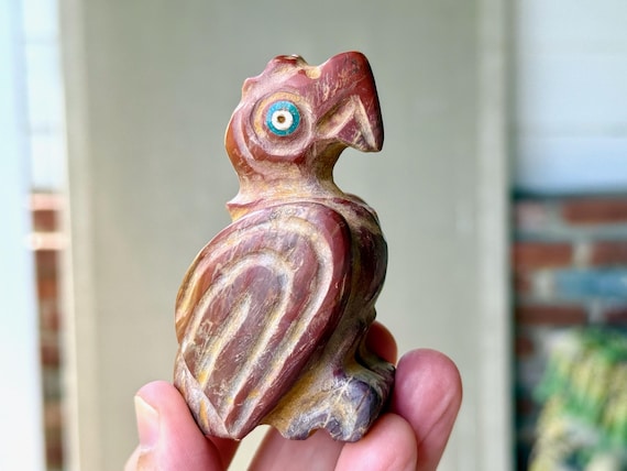 Carved Stone Condor from Peru, Handmade from Native Andean Stone from Apu Ausungate