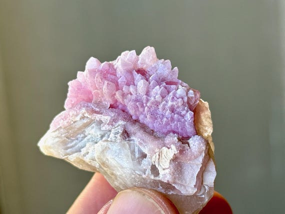 Canga Rosa, Natural Crystallized Rose Quartz, 44g, New Find, Heart Chakra, Taquaral, Brazil A238