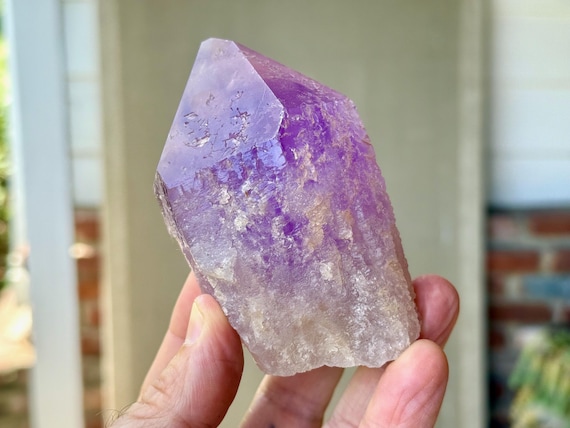 Amethyst, All Natural with Etched Impressions, 368g, New Find, Third Eye Chakra, Spiritual Purification, Bolivia W915