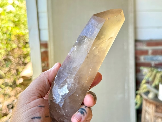 Lemurian Citrine, Channeling Formation, 573g, New Find, Serra do Cabral, Minas Gerais, Brazil W351