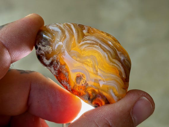 Enhydro Ocean Agate, Ancient Moving Water, 36g, Old Find, Earth & Water Elements, Stability and Self-Reliance, Brazil A924