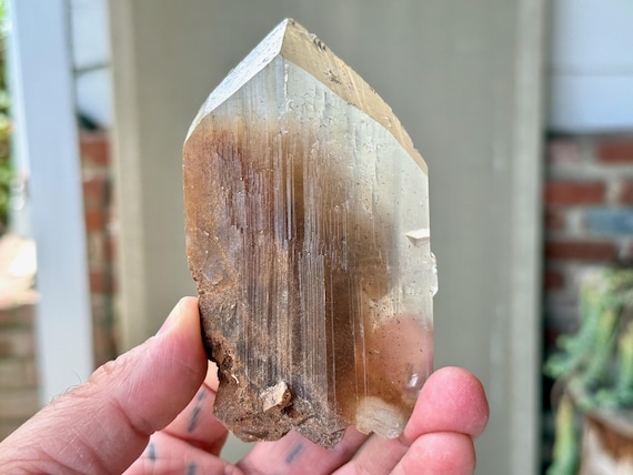 Phantom Selenite, Goethite Inclusion, 160g, Purification & Energetic Cleansing, Bermejillo, Durango, Mexico A661