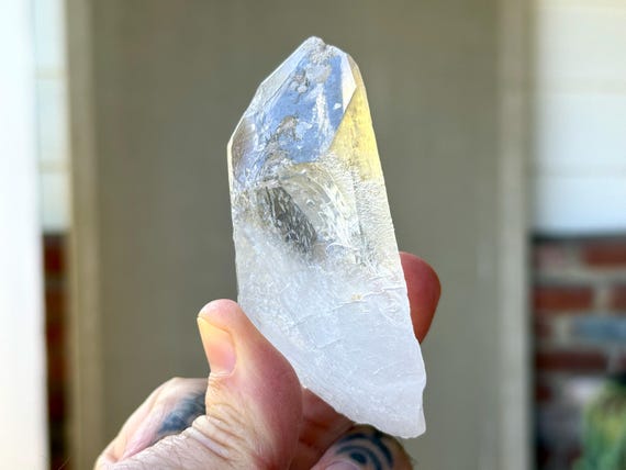 Trigonic Dissolution Quartz, 132g, New Find, Spiritual Evolution & Transformation, Francisco Sa, Minas Gerais, Brazil A090