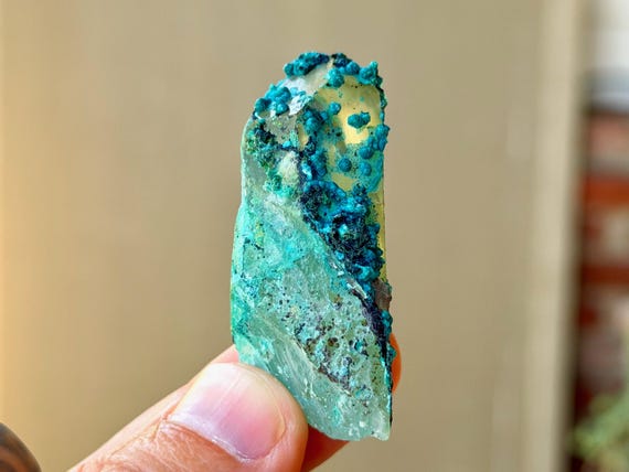 Chrysocolla Quartz, Tentadora Mine, 20g, New Find, Throat & Heart Chakra, Huancavelica, Peru A797