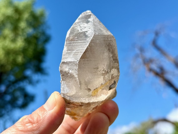 Russian Lemurian Quartz, Sacred Scribe with Record Keepers, 246g, Old Find, Ancient Wisdom, Yuzhnyi Quarry, Oblast, Russia V288